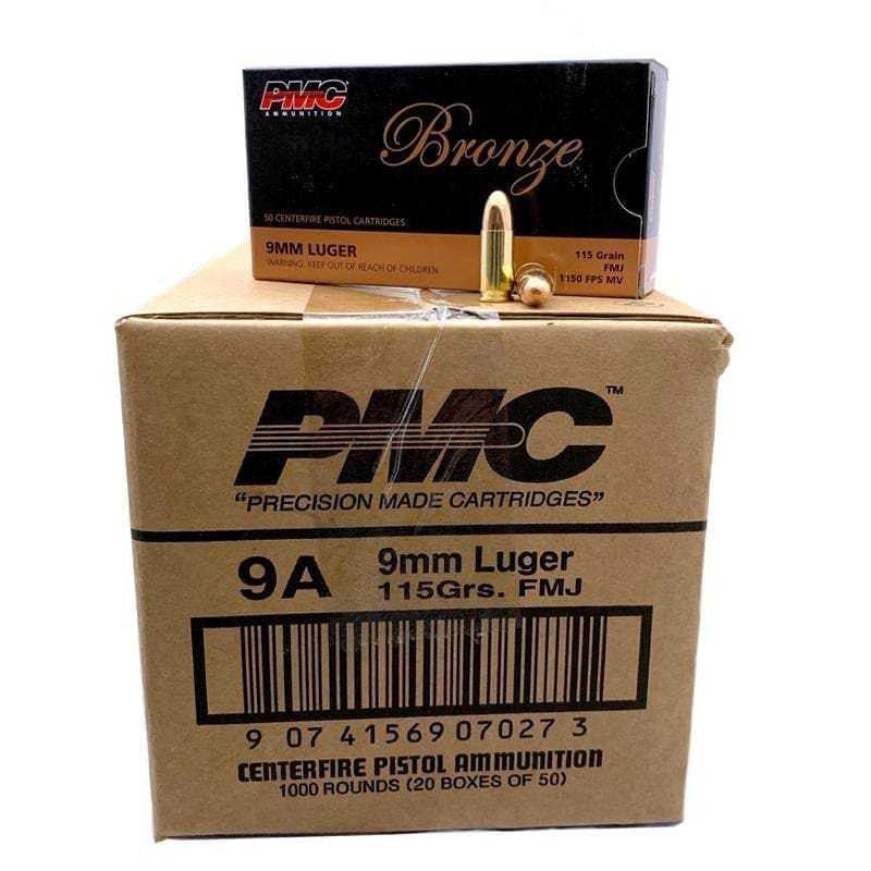 PMC Bronze 9mm Luger Ammo 115 Grain Full Metal Jacket