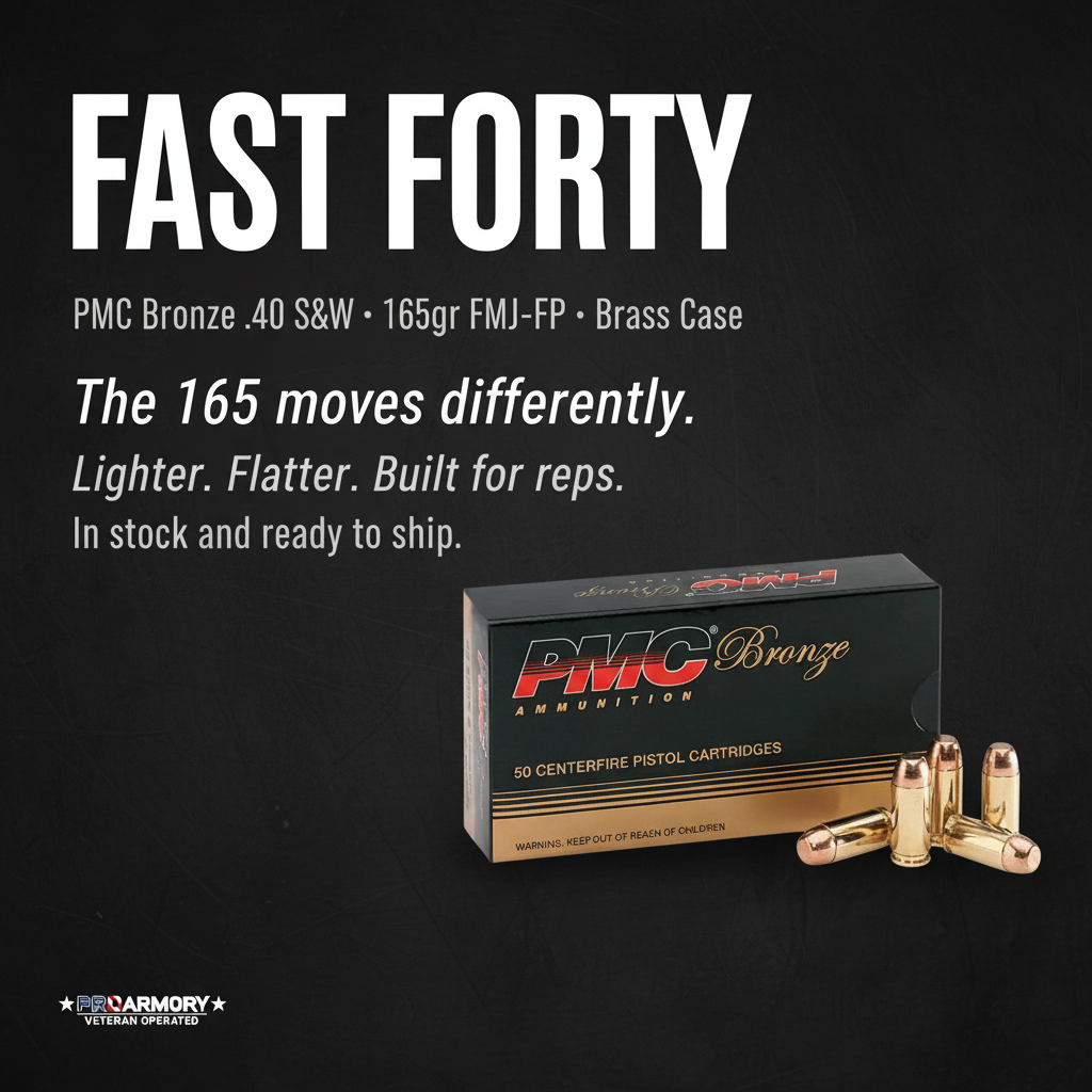 PMC Bronze 40 S&W 165 Grain Full Metal Jacket