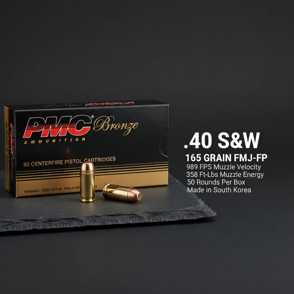 PMC Bronze 40 S&W 165 Grain Full Metal Jacket
