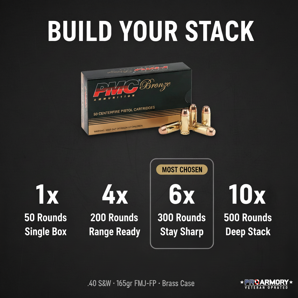 PMC Bronze 40 S&W 165 Grain Full Metal Jacket