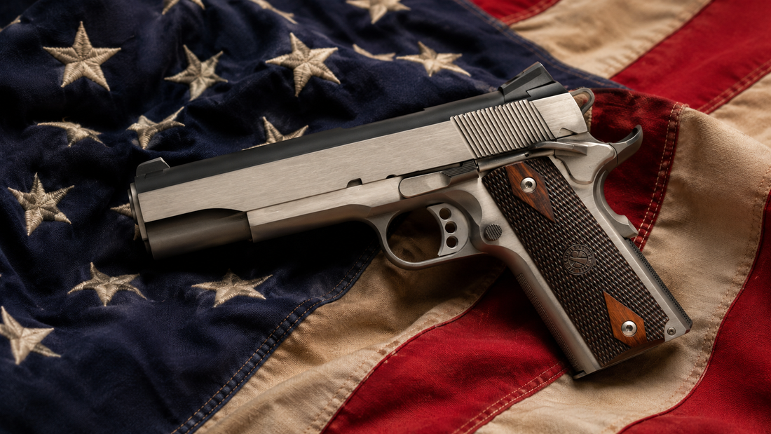1911 SA Garrison on American Flag