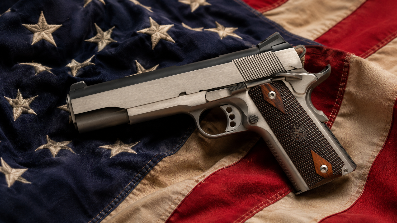1911 SA Garrison on American Flag
