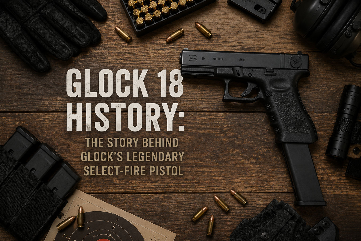 Glock 18 ammo gloves targets 