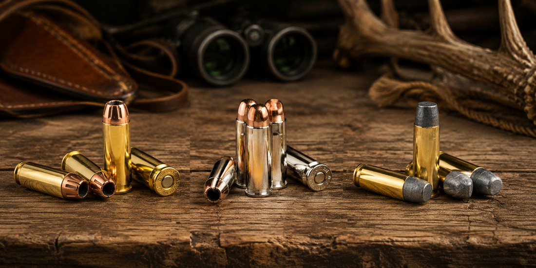 Top 3 handgun hunting calibers in same image 