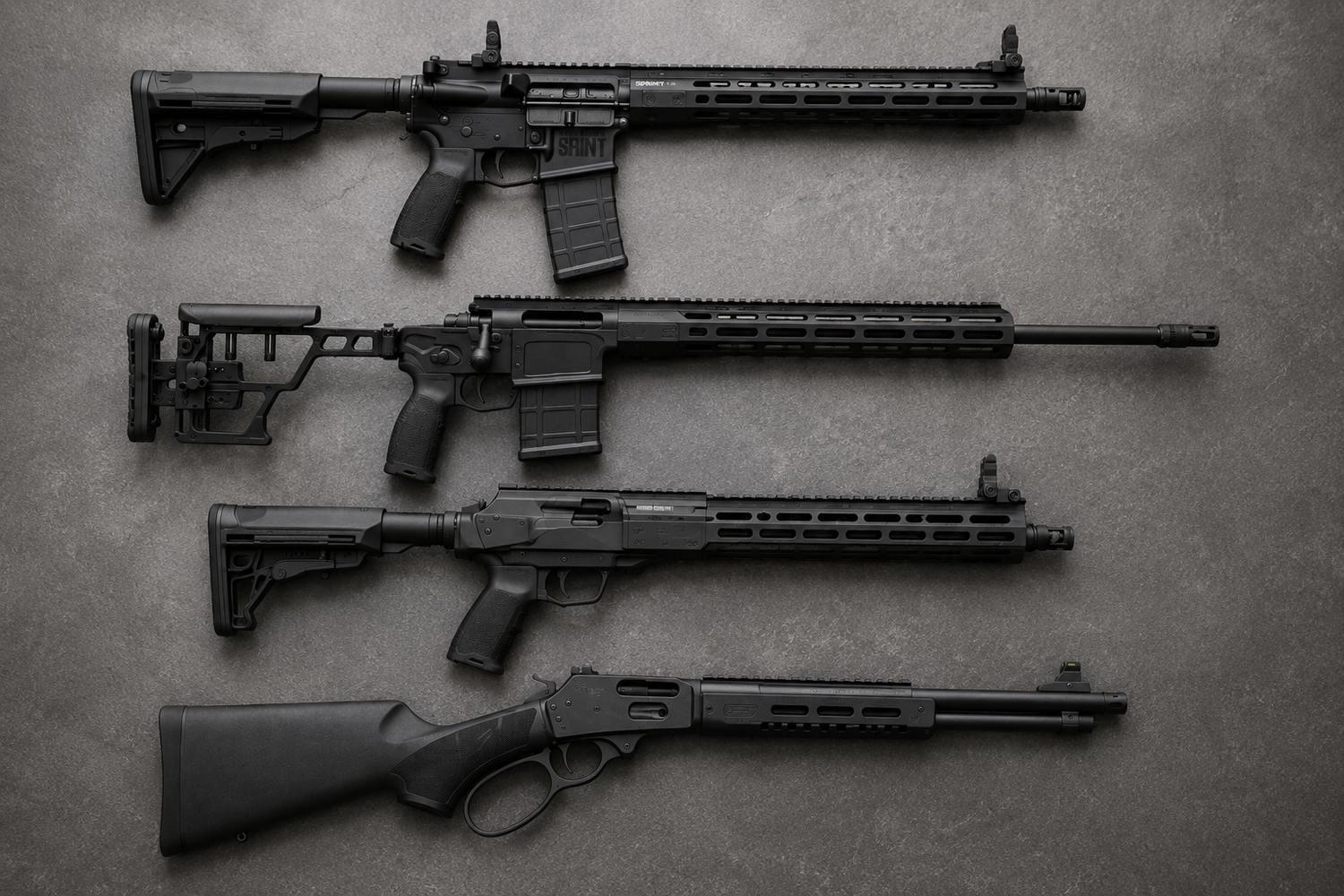 Different Examples of a Minimalist Rifle Platform
