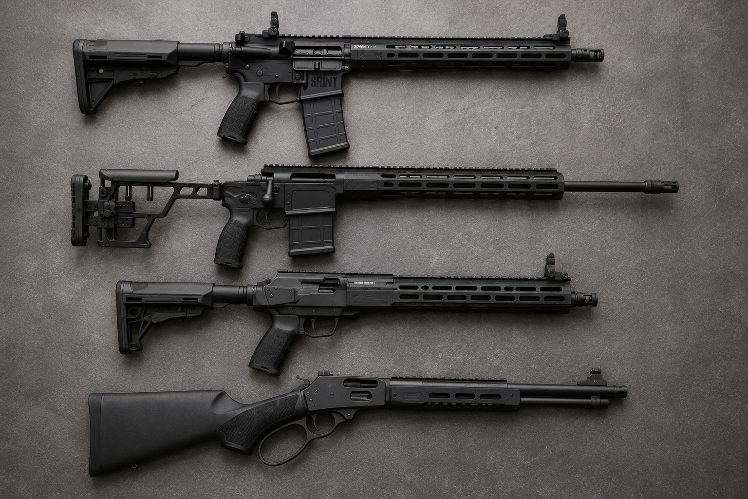 Different Examples of a Minimalist Rifle Platform