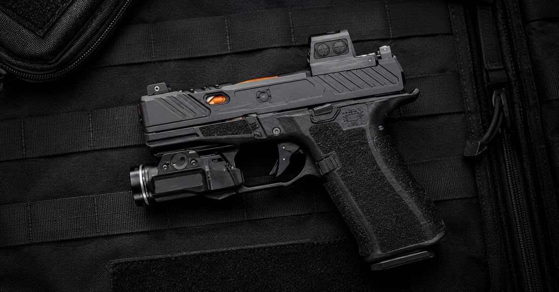 Tactical Pistol on Black Gear Case