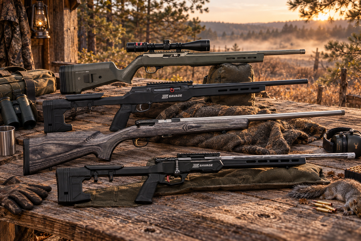 four 22lr rifles for suppressed small game hunts