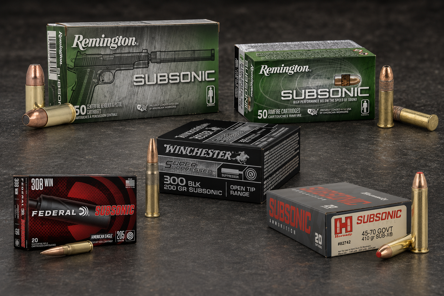 Variety of Subsonic ammo different calibers