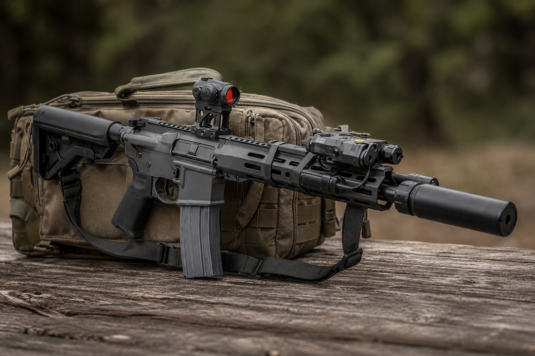 AR 15 with High Rise Optic Mount 