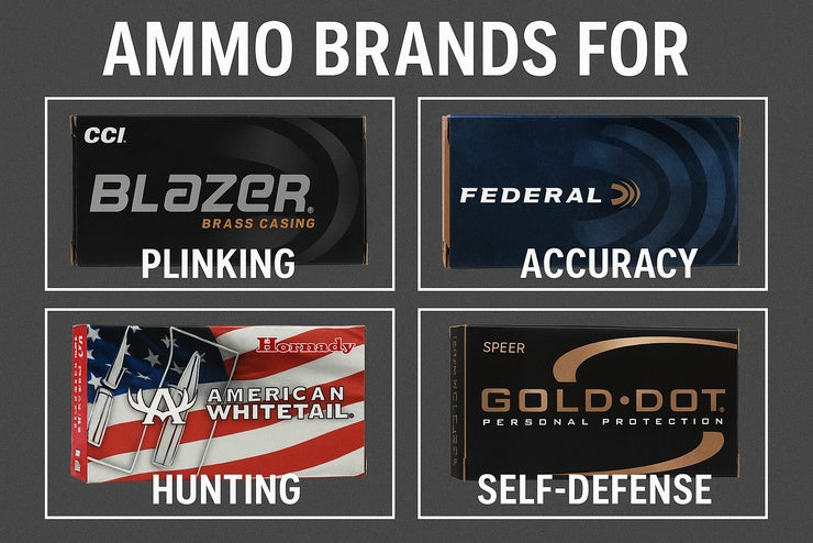 Ammo Brands for Plinking, Accuracy, Hunting, and Self-Defense