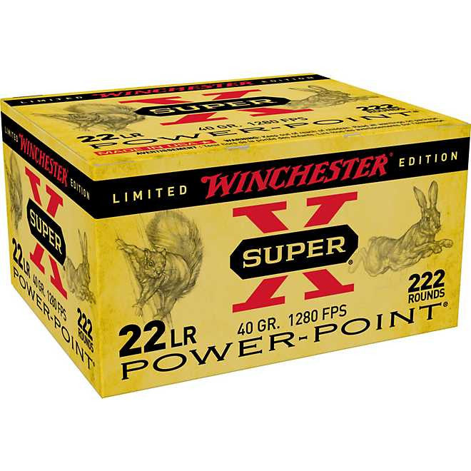 Winchester 22 Long Rifle Super-X Power Point 40 Grain Plated Hollow Point
