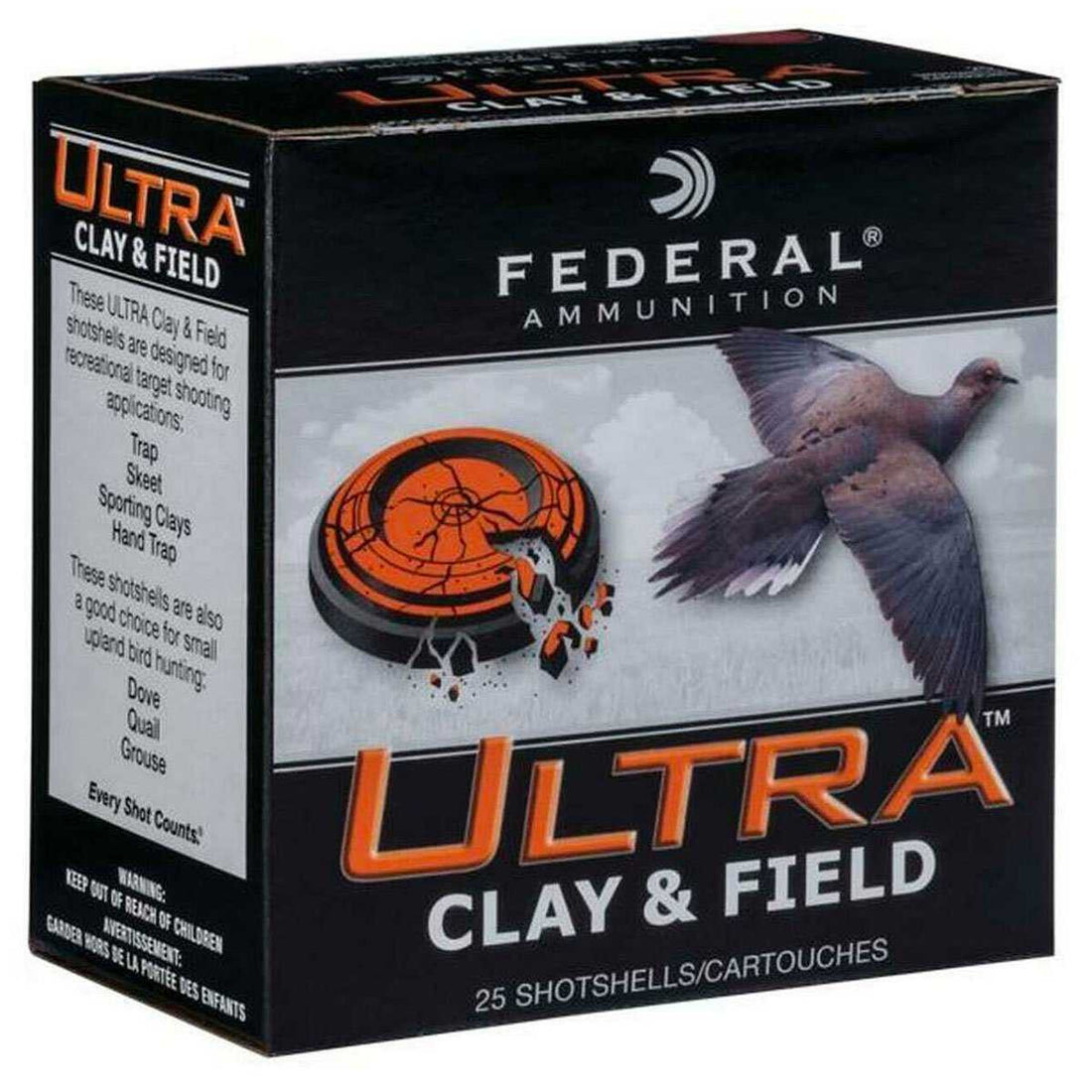Federal 12 Gauge Ultra Clay &amp; Field 2-3/4" 1 Oz. 