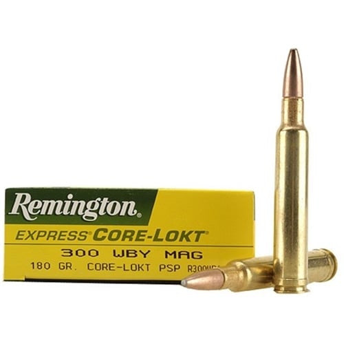 Remington Express 300 Weatherby Magnum Ammo 180 Grain Core-Lokt Pointed Soft Point - Box of 20