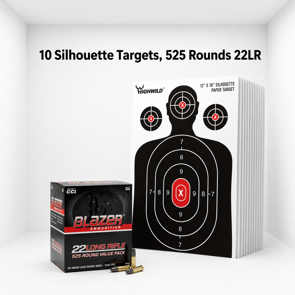 Range Pack | 525 Rounds 22LR, 10 Targets