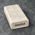White 9MM topographic ammo storage box, closed; ammunition not included