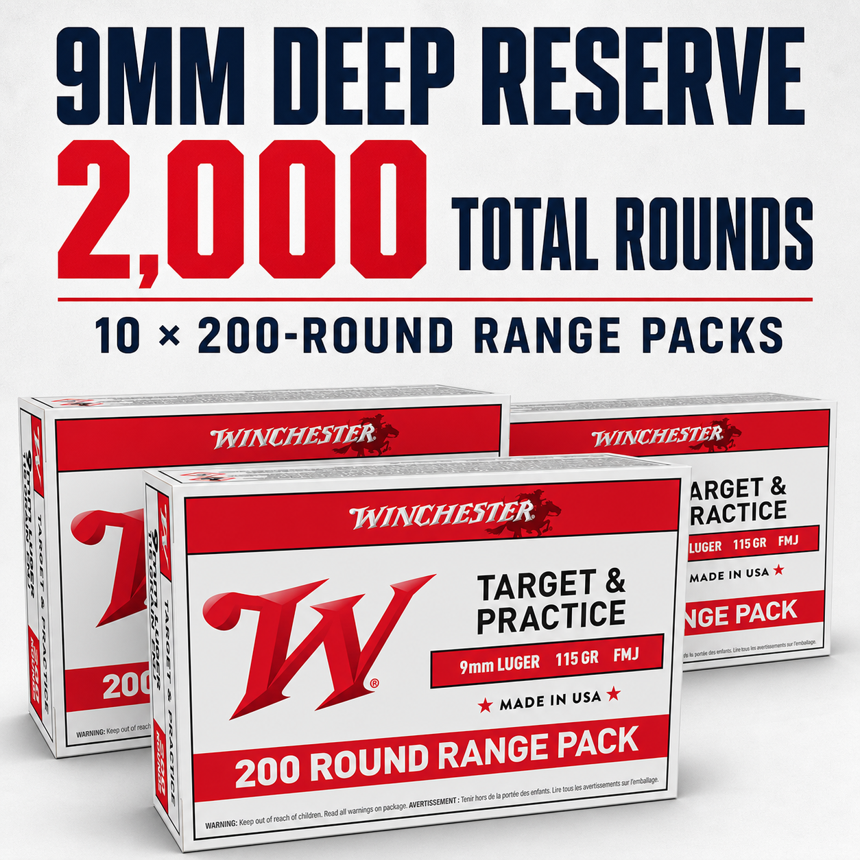 9mm Training Stockpiles