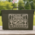 Arizona State 48 design laser engraved on an OD green steel storage can
