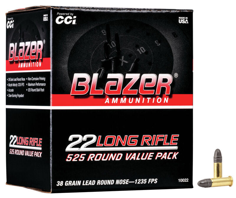 CCI Blazer 22 Long Rifle 38 Grain. LRN - 525 Round Box