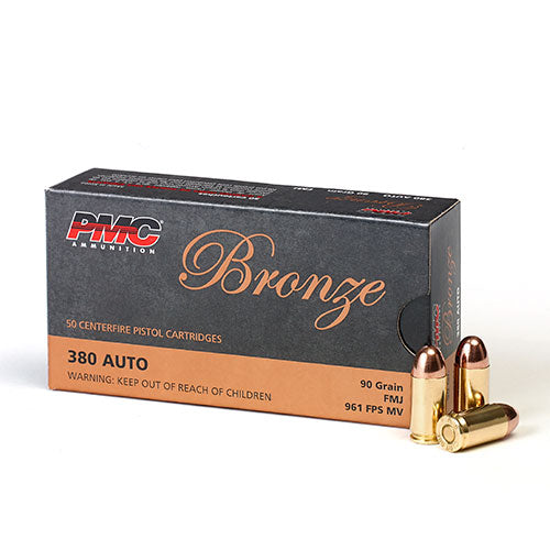 PMC Bronze .380 ACP 90 Grain FMJ 50 round box