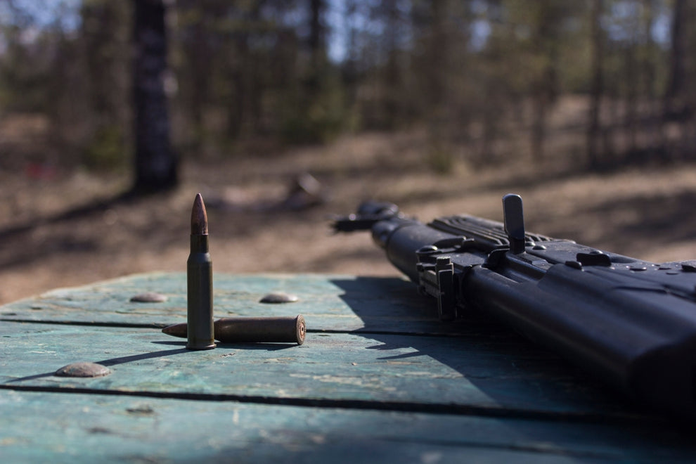 Rifle at an outdoor shooting range