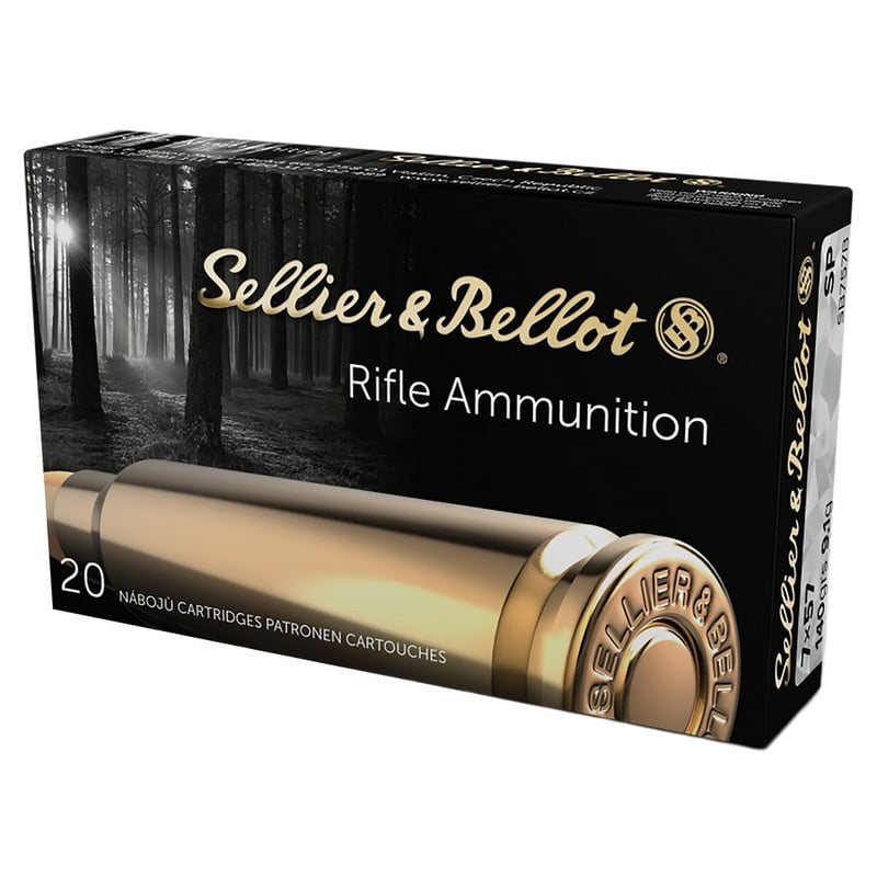 Sellier &amp; Bellot 7x57 Mauser 140 Grain SP - Box of 20 Rounds