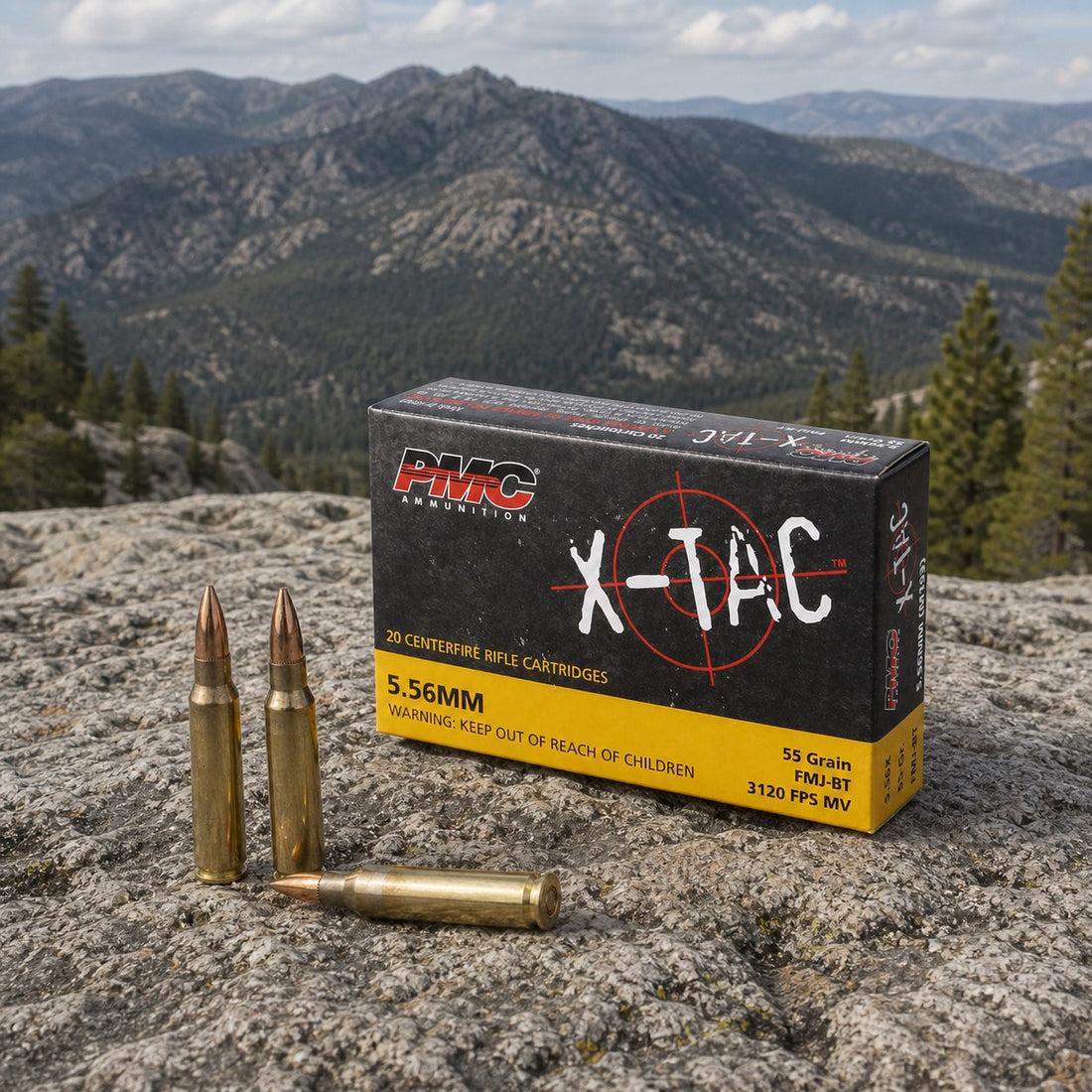 PMC X-TAC 5.56 NATO 55 grain FMJ-BT ammunition for the 60-round starter offer