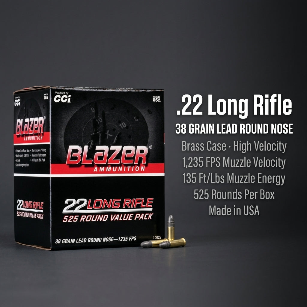 CCI Blazer 22 Long Rifle 38 Grain. LRN - 525 Round Box