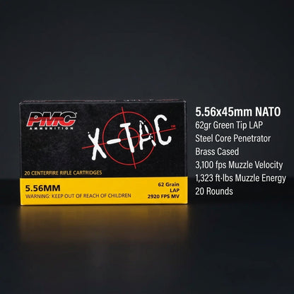 PMC X-TAC 5.56 NATO 62 Grain
