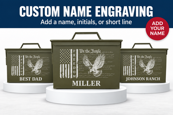 A name laser-engraved under the can design