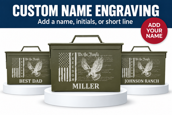 A name laser-engraved under the can design
