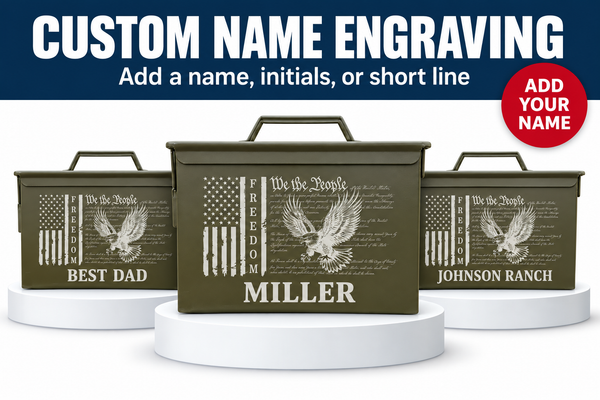 A name laser-engraved under the can design