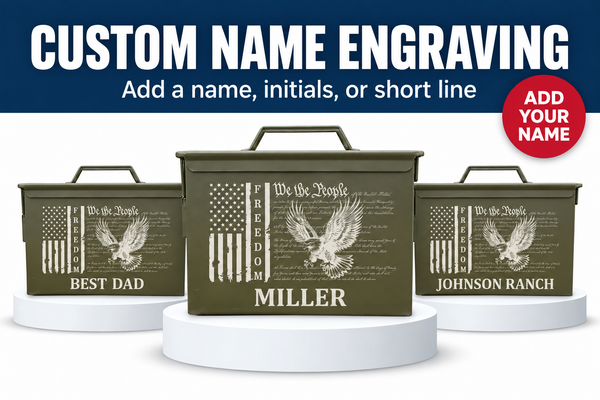 A name laser-engraved under the can design