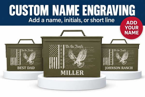 A name laser-engraved under the can design